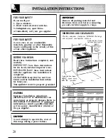 Preview for 28 page of GE JGBS02EM Use And Care & Installation Manual