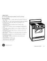 Preview for 2 page of GE JGBS07DEM - Appliances 30 in. Gas Range Dimensions And Installation Information