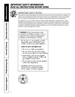 Preview for 2 page of GE JGP337 Owner'S Manual And Installation Instructions