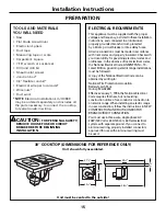 Preview for 15 page of GE JP989 Series Owner'S Manual & Installation Instructions