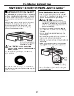 Preview for 21 page of GE JP989 Series Owner'S Manual & Installation Instructions