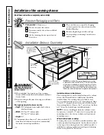 Preview for 12 page of GE JTD915 Owner'S Manual And Installation Instructions