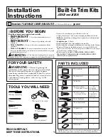 Preview for 1 page of GE JX2027 Installation Instructions