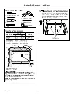 Preview for 2 page of GE JX827 Installation Instructions