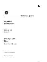 GE Logiq 500 User Manual preview