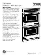 Preview for 2 page of GE Monogram ZEK958BM Dimensions And Installation Information