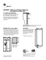 Preview for 2 page of GE MONOGRAM ZISB480DM Dimensions And Installation Information