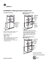 Preview for 2 page of GE Monogram ZSC2000CWW Dimensions And Installation Information