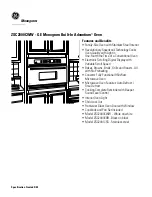 Preview for 3 page of GE Monogram ZSC2000CWW Dimensions And Installation Information