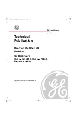 Preview for 1 page of GE Optima XR642 Pre-Installation