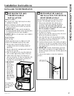 Preview for 23 page of GE PGD Series Owner'S Manual & Installation Instructions