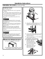 Preview for 26 page of GE Profile 24 CustomStyle Owner'S Manual And Installation Instructions