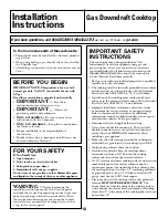 Preview for 18 page of GE Profile JGP979BEF Installation & Owner'S Instructions