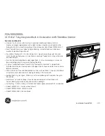 Preview for 2 page of GE Profile PDW9800L Dimensions And Installation Information