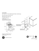 Preview for 1 page of GE Profile PGB900SET Dimensions And Installation Information