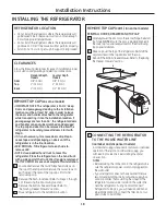 Preview for 18 page of GE Profile PGCS1PJYSS Owner'S Manual And Installation Instructions