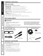 Preview for 4 page of GE PTAN9455MGG Owner'S Manual