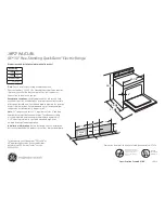 Preview for 1 page of GE QuickClean JBP27BL Dimensions And Installation Information