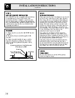 Preview for 34 page of GE Self-Cleaning Electric Range Use And Care & Installation Manual