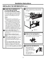 Preview for 32 page of GE SIDE-BY-SIDE REFRIRATOR 22 Owner'S Manual And Installation