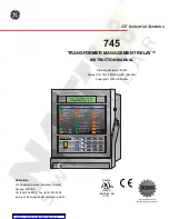 GE TRANSFORMER MANAGEMENT RELAY 745 Instruction Manual preview