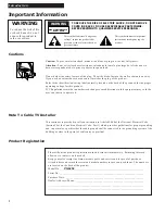 Preview for 2 page of GE VG4252 User Manual