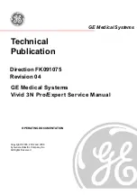 Preview for 1 page of GE Vivid 3N Pro Series Service Manual