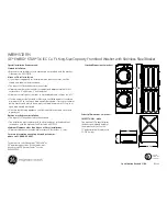 Preview for 2 page of GE WBVH5100HWW Dimensions And Installation Information