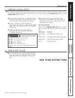 Preview for 3 page of GE WCVH4815K Owner'S Manual & Installation Instructions