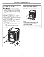 Preview for 15 page of GE WCVH4815K Owner'S Manual & Installation Instructions
