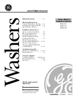 Preview for 1 page of GE WSLM1100 Owner'S Manual & Installation Instructions