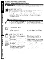 Preview for 2 page of GE WSLM1100 Owner'S Manual & Installation Instructions