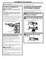 Preview for 10 page of GE WSLM1100 Owner'S Manual & Installation Instructions