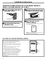 Preview for 12 page of GE WSLM1100 Owner'S Manual & Installation Instructions