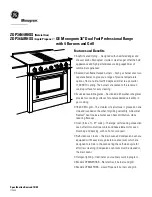 Preview for 3 page of GE ZDP36N4RHSS Speci?cation Manual