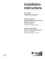 GE ZGU364LDP2SS Installation Instructions Manual preview