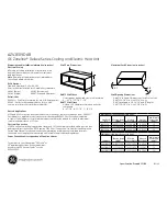 Preview for 1 page of GE Zoneline AZ41E09DAB Dimensions And Installation Information