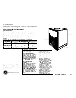 Preview for 1 page of GE Zoneline AZ85E09EAC Dimensions And Installation Information