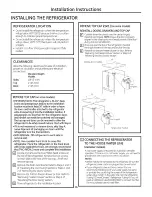 Preview for 16 page of GEAppliances Appliances 20 Owner'S Manual & Installation Instructions