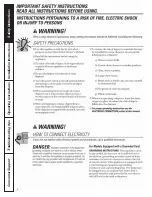 Preview for 2 page of GEAppliances GFB760V Owner'S Manual & Installation Instructions