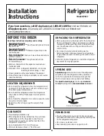 Preview for 8 page of GEAppliances GPE12 Owner'S Manual And Installation Instructions