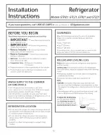 Preview for 12 page of GEAppliances GTH27 Owner'S Manual And Installation Instructions