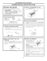 Preview for 13 page of GEAppliances GTH27 Owner'S Manual And Installation Instructions