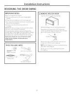 Preview for 21 page of GEAppliances GTH27 Owner'S Manual And Installation Instructions