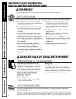 Preview for 2 page of GEAppliances GTS22KBP Owner'S Manual & Installation Manual