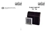 Geba Tronic Cody Light HF 1/1 Manual preview