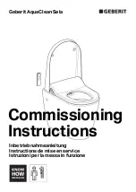 Geberit aquaclean sela Commissioning Instructions preview