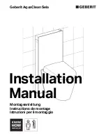 Geberit aquaclean sela Installation Manual preview