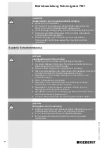 Preview for 4 page of Geberit RE 1 Operating Instructions Manual