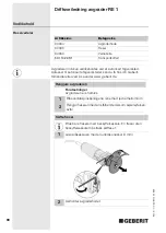 Preview for 90 page of Geberit RE 1 Operating Instructions Manual